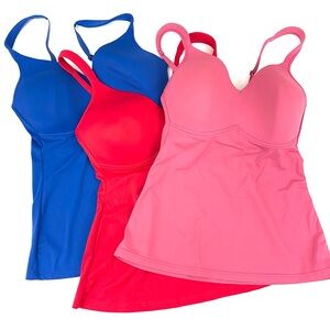 Rhonda Shear Lot of 3 Women's Flirt Wireless Contour Cup Camisole Tops #0012